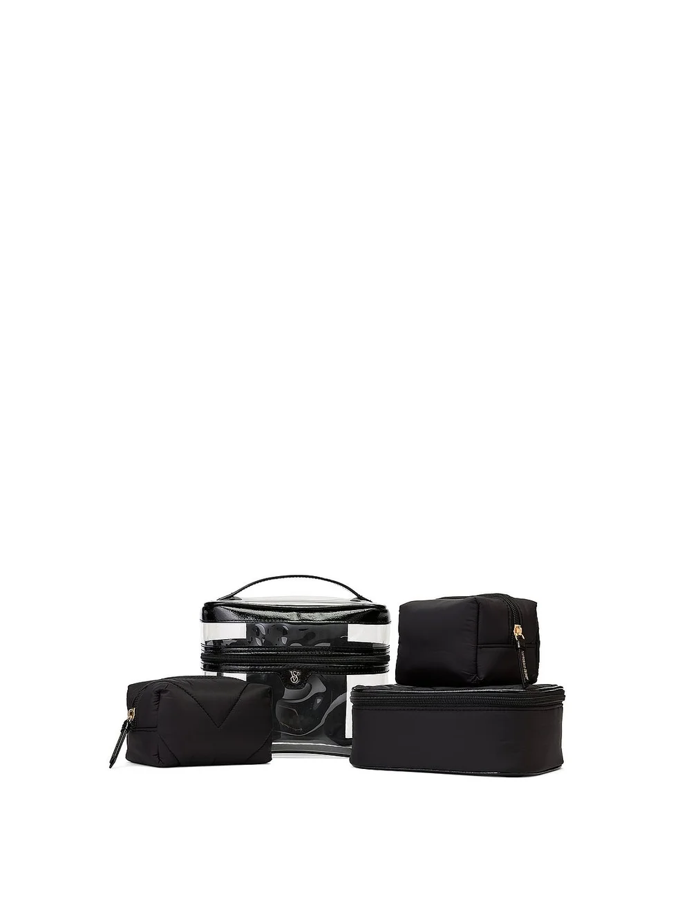 Victoria's Secret Black Clear Vinyl Toiletry Case
